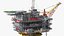 Shell Perdido Oil Platform Rigged for Modo