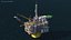 Shell Perdido Oil Platform Rigged for Modo