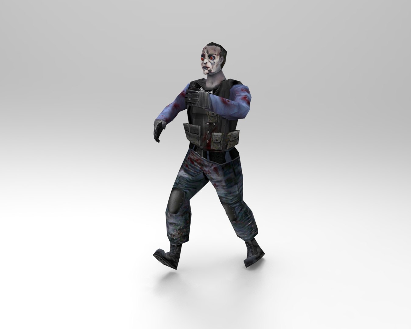 Zombie police character rigged 3D model - TurboSquid 1211001