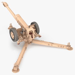 Army Desert Howitzer 122 mm Combat Condition 3D model