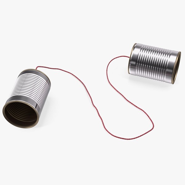 3D Tin Can Telephone - TurboSquid 1839608