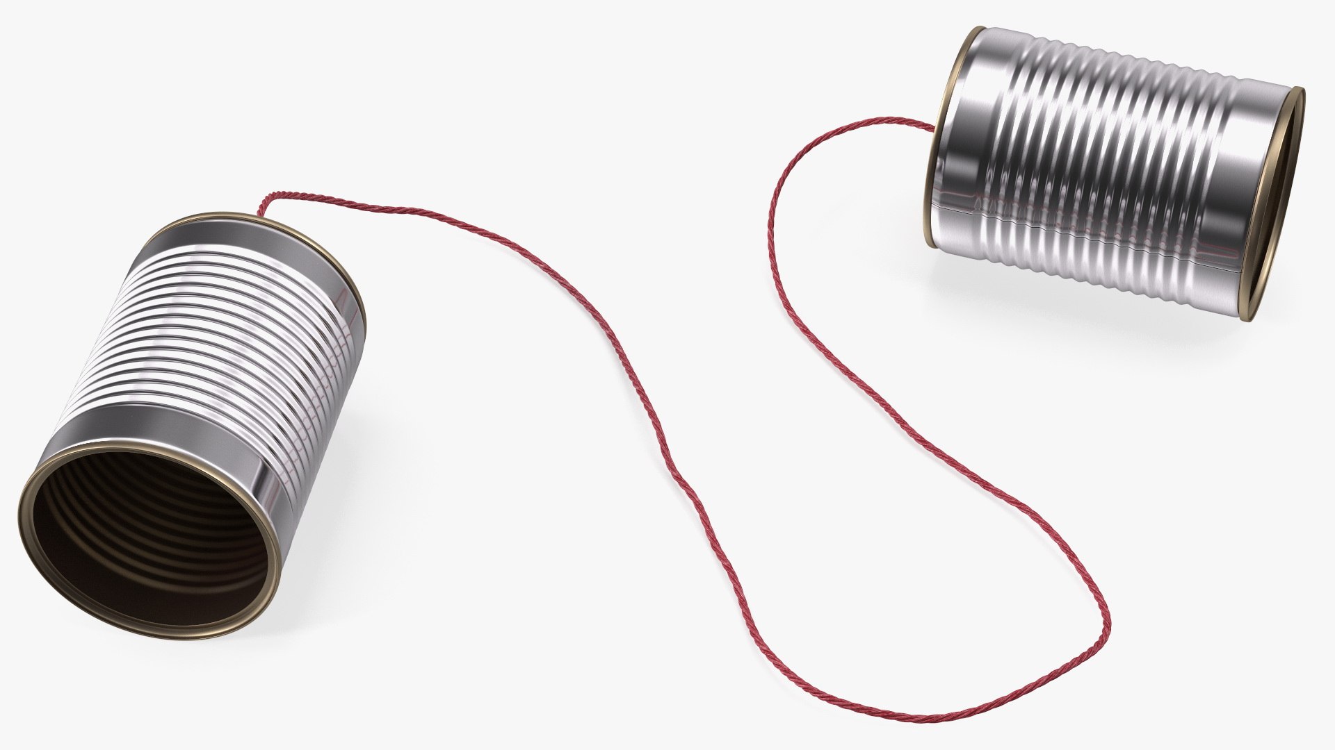 Tin Can Telephone 3D model preview