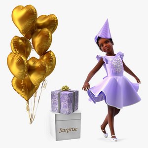 Girl Child with Holiday Accessories Collection 2