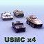 marine corps tanks helicopters 3d model