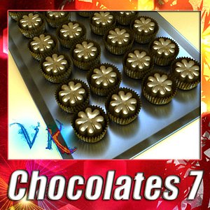 chocolates chocolat 3d model