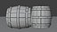 Barril de madera modelo 3d