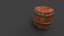 Barril de madera modelo 3d