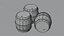 Barril de madera modelo 3d