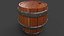 Barril de madera modelo 3d