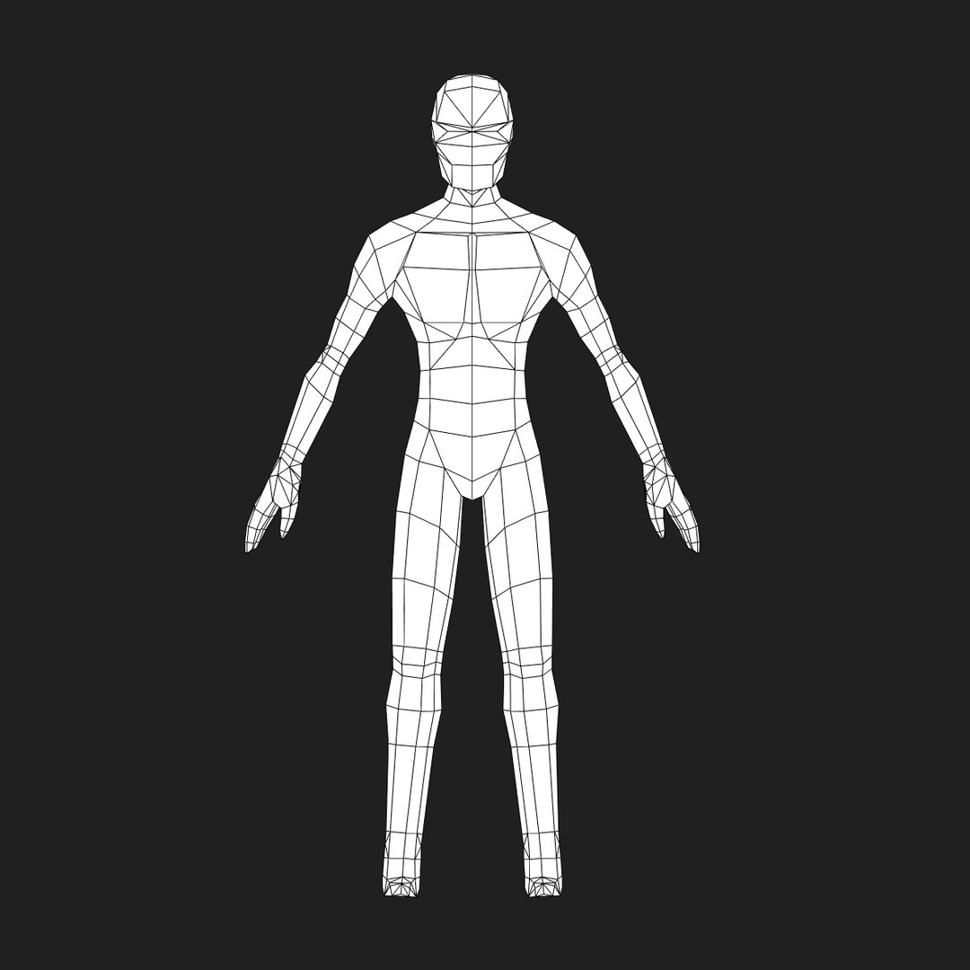 Base Mesh Humanoid Male Character 3D Model - TurboSquid 1315499