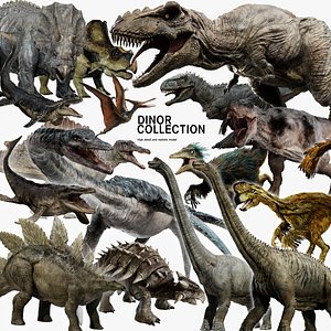 Dinosaur Collection Rigged 3D