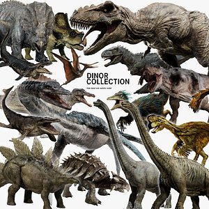 Dinosaur Collection Rigged 3D