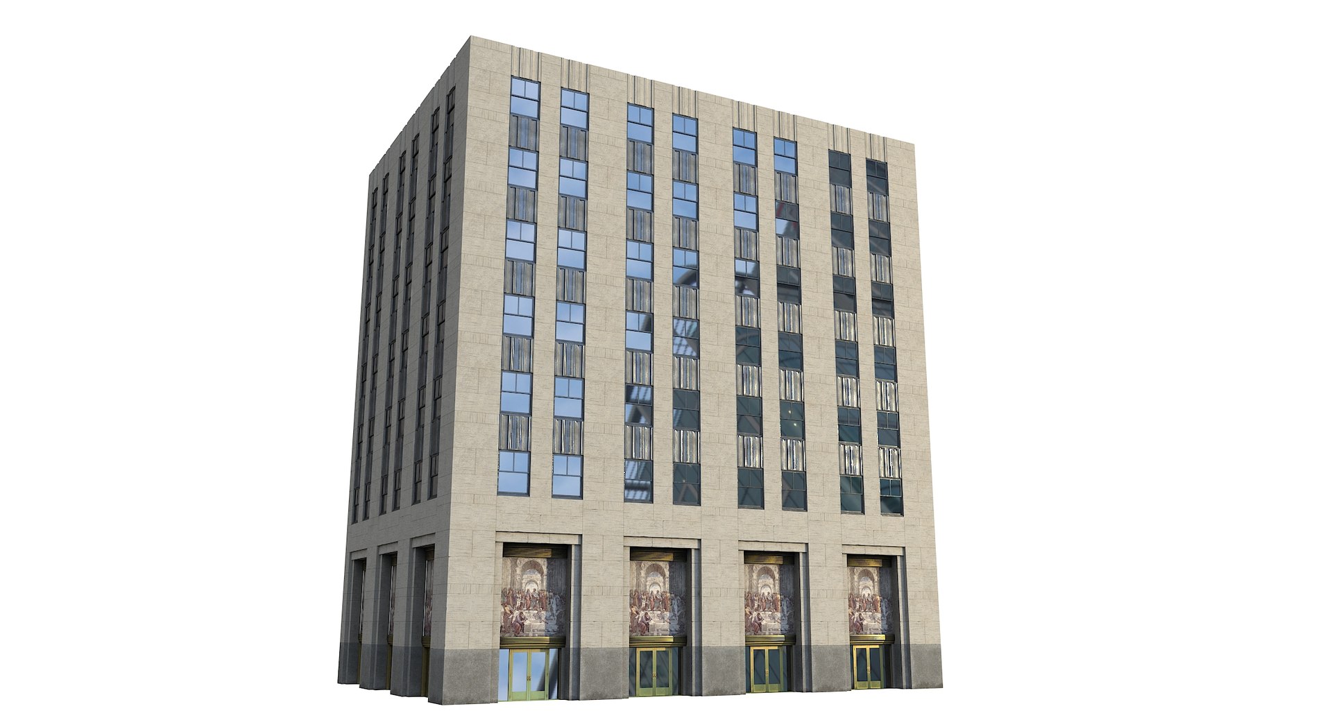 3D 6 Building Modules RFC - TurboSquid 1878925