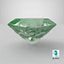 Radiant Cut Emerald 3D model