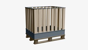 Industrial Storage Collection  Barrels  Wooden Crates  Stack Boxes 3D model