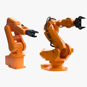 3D 2 Industrial Robots Set