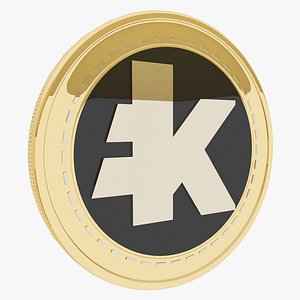 Kryll Cryptocurrency Gold Coin 3D model