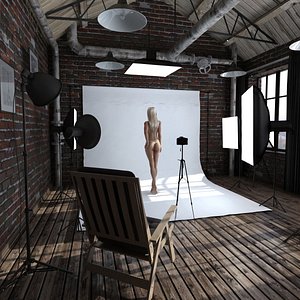 loft photo studio 3d model