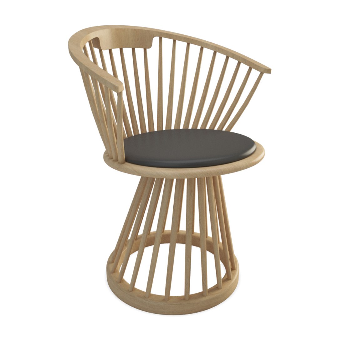 3D Fan Stool Wooden Chair - TurboSquid 1420043