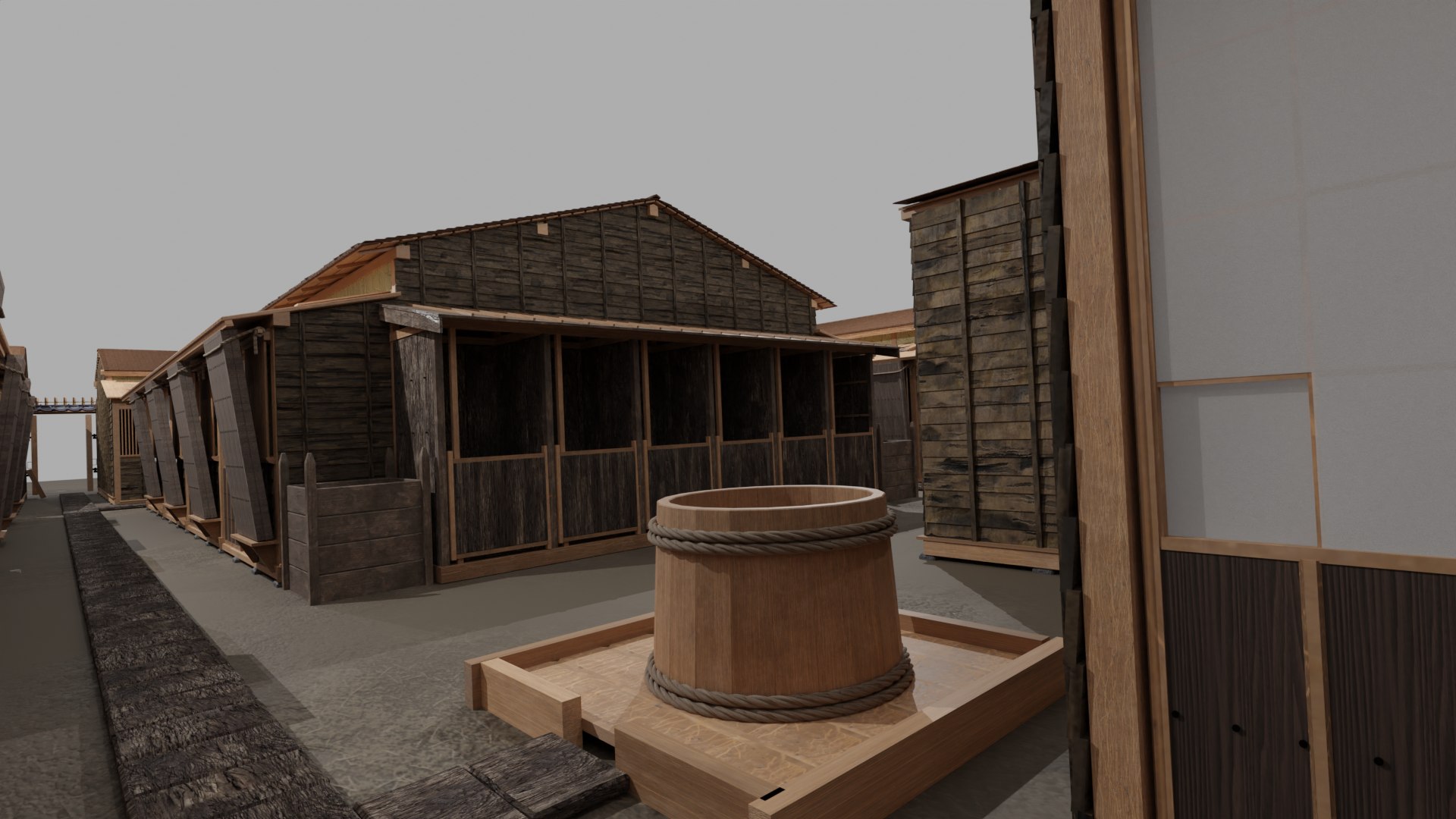 Row House In Edo Tokyo In 18C 3D - TurboSquid 2115650