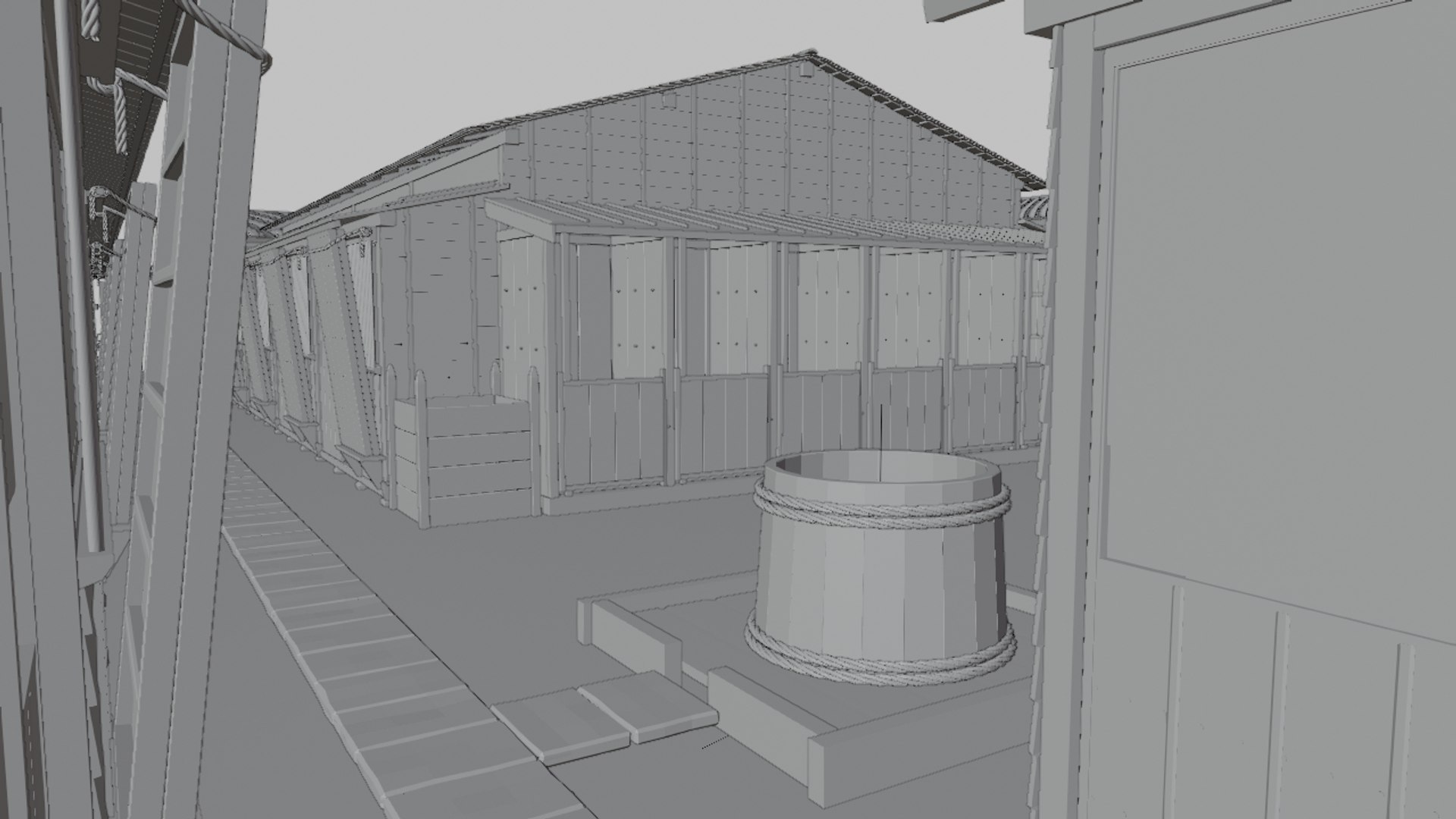 Row House In Edo Tokyo In 18C 3D - TurboSquid 2115650