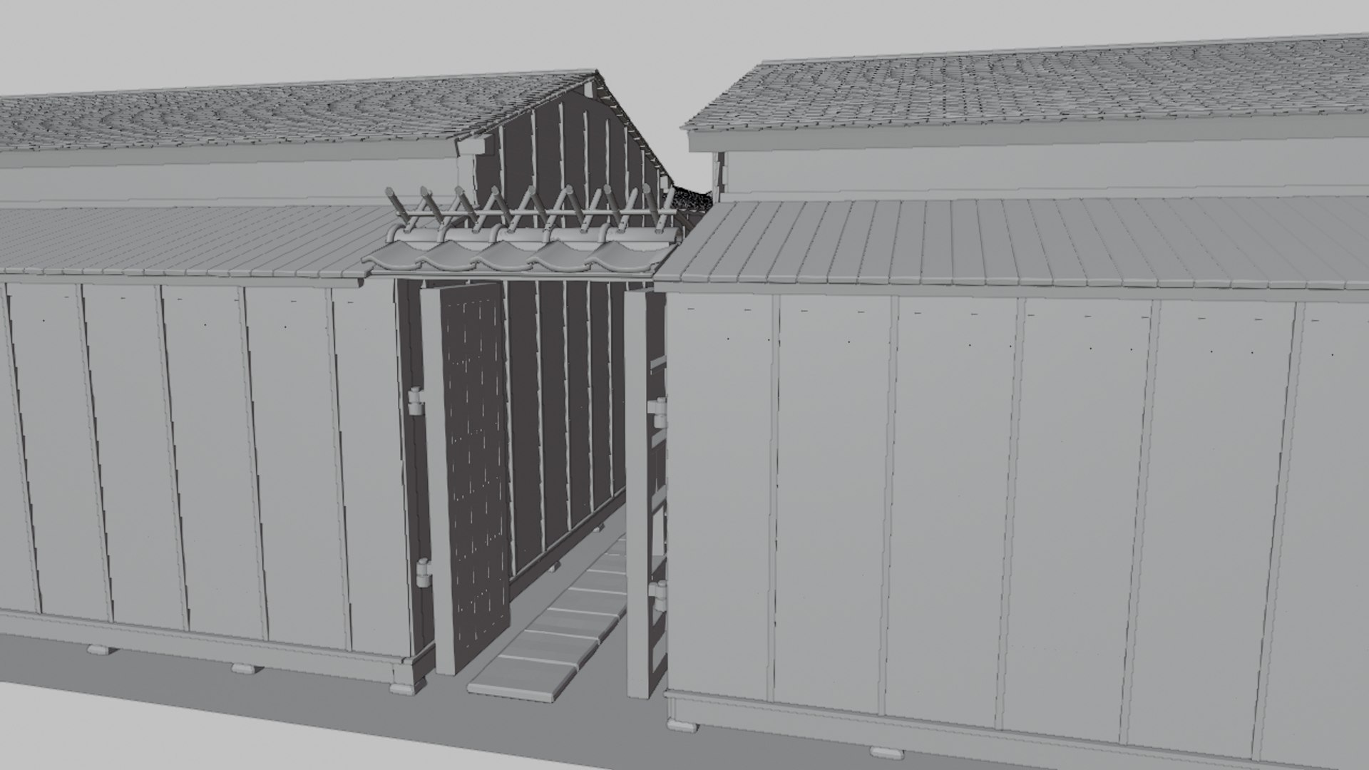 Row House In Edo Tokyo In 18C 3D - TurboSquid 2115650