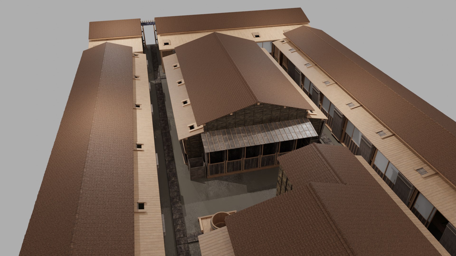 Row House In Edo Tokyo In 18C 3D - TurboSquid 2115650