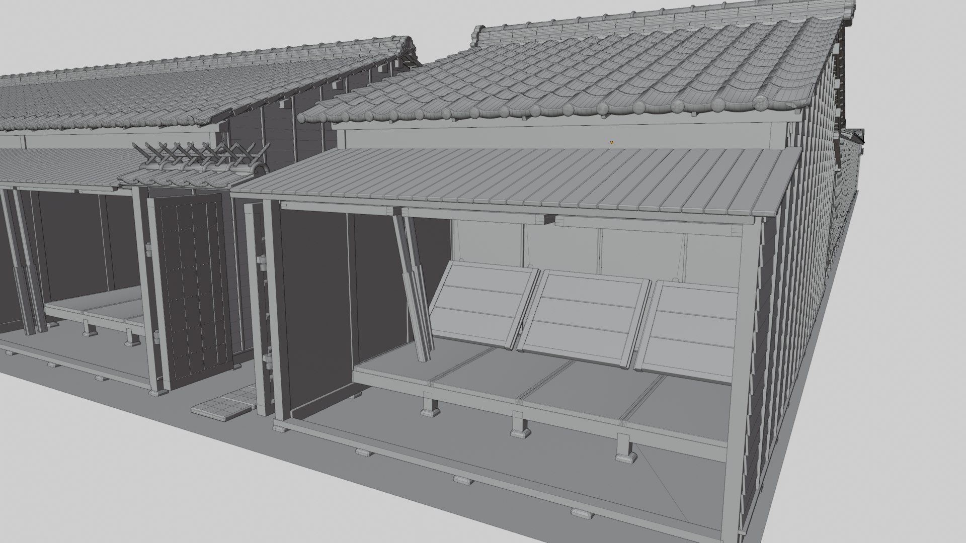 Row House In Edo Tokyo In 18C 3D - TurboSquid 2115650