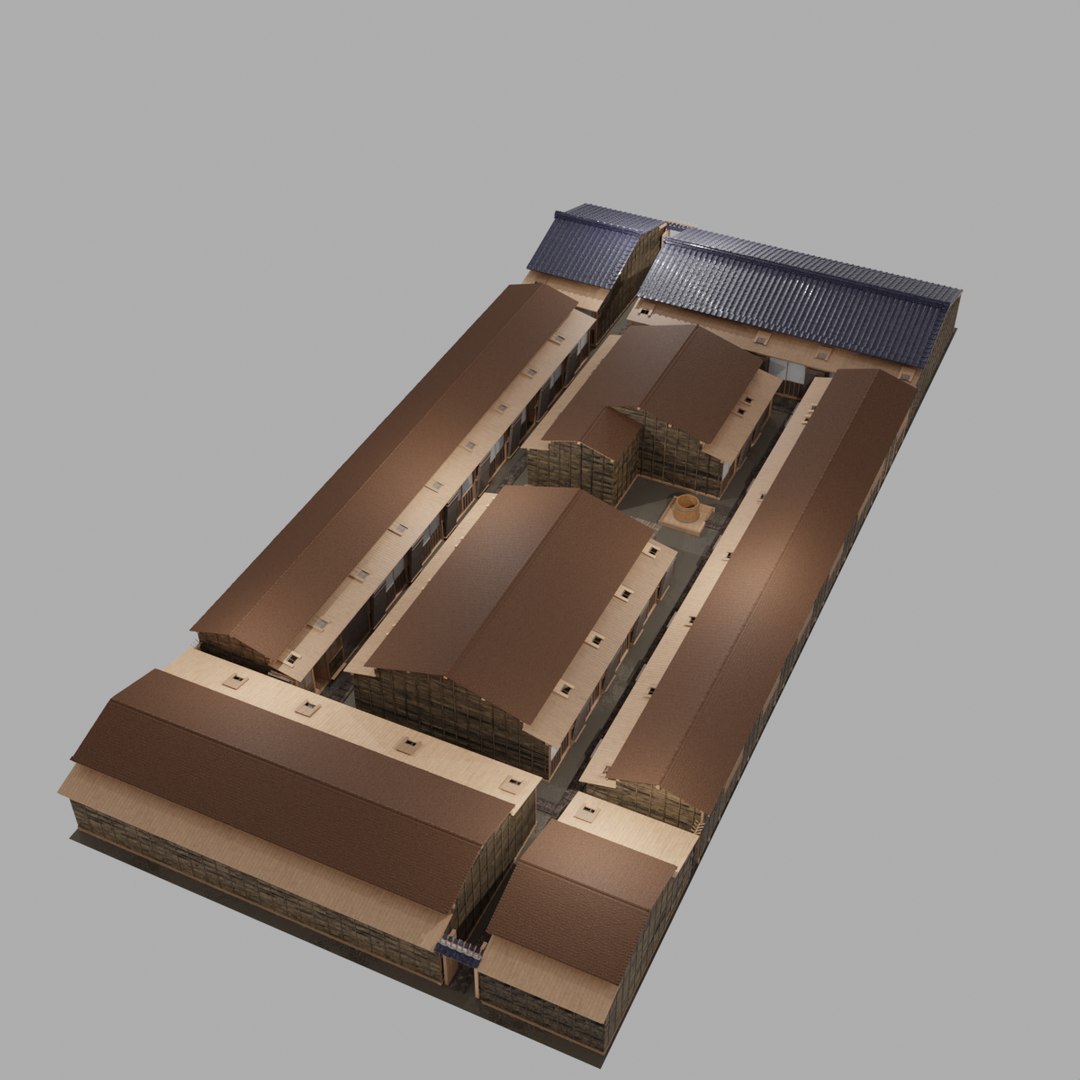 Row House In Edo Tokyo In 18C 3D - TurboSquid 2115650