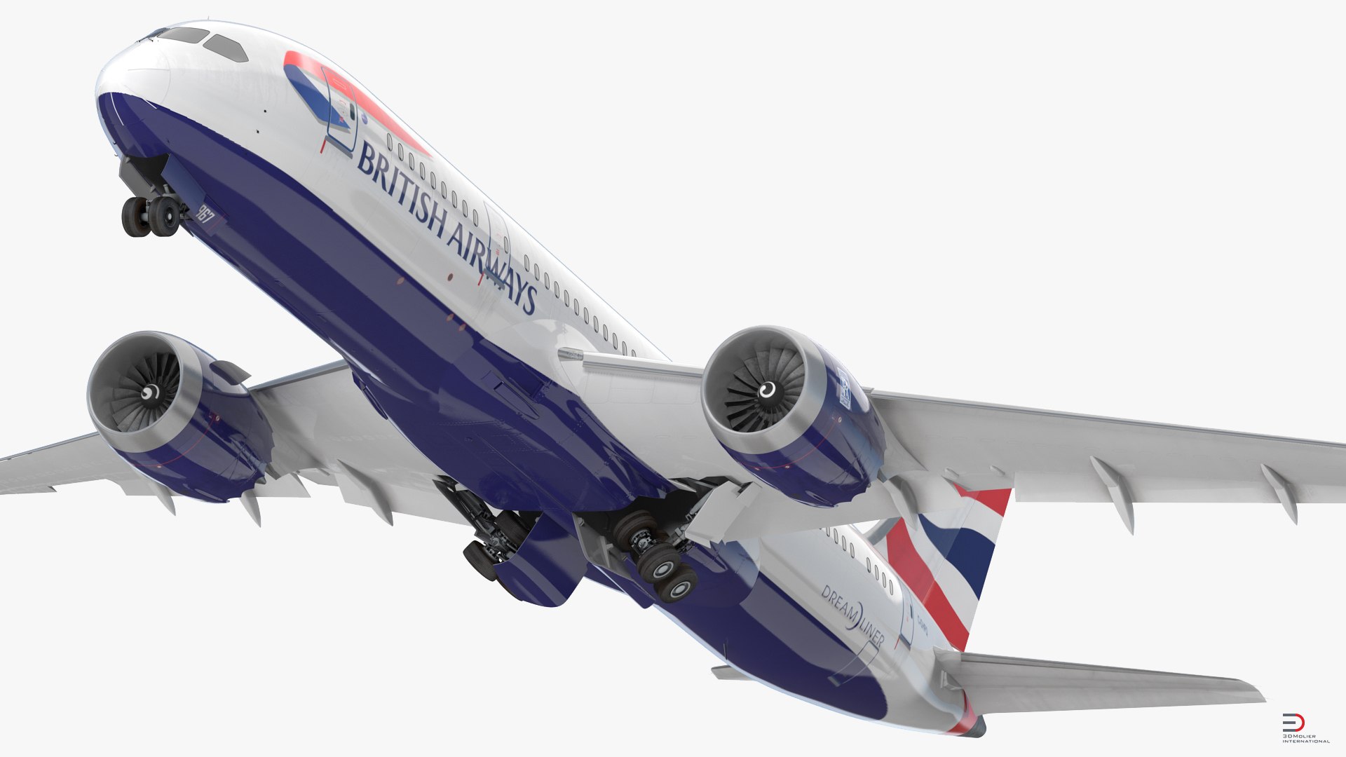Boeing 787-8 Dreamliner British Airways 3D model preview