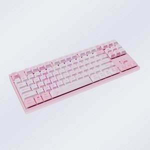 3D Gaming Keyboard Pink Lowpoly model
