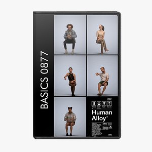 Basics0877 - A set containing 5 models of male and female adults sitting in casual attire in home se 3D