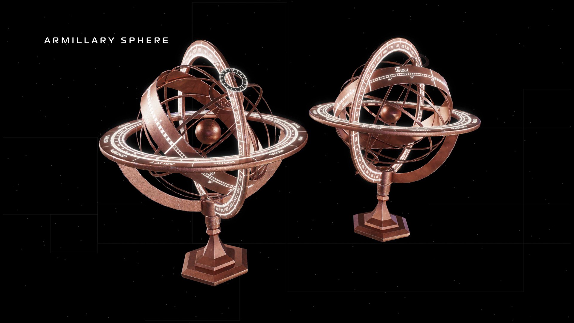 3D Luminous Armillary Sphere - TurboSquid 2042462