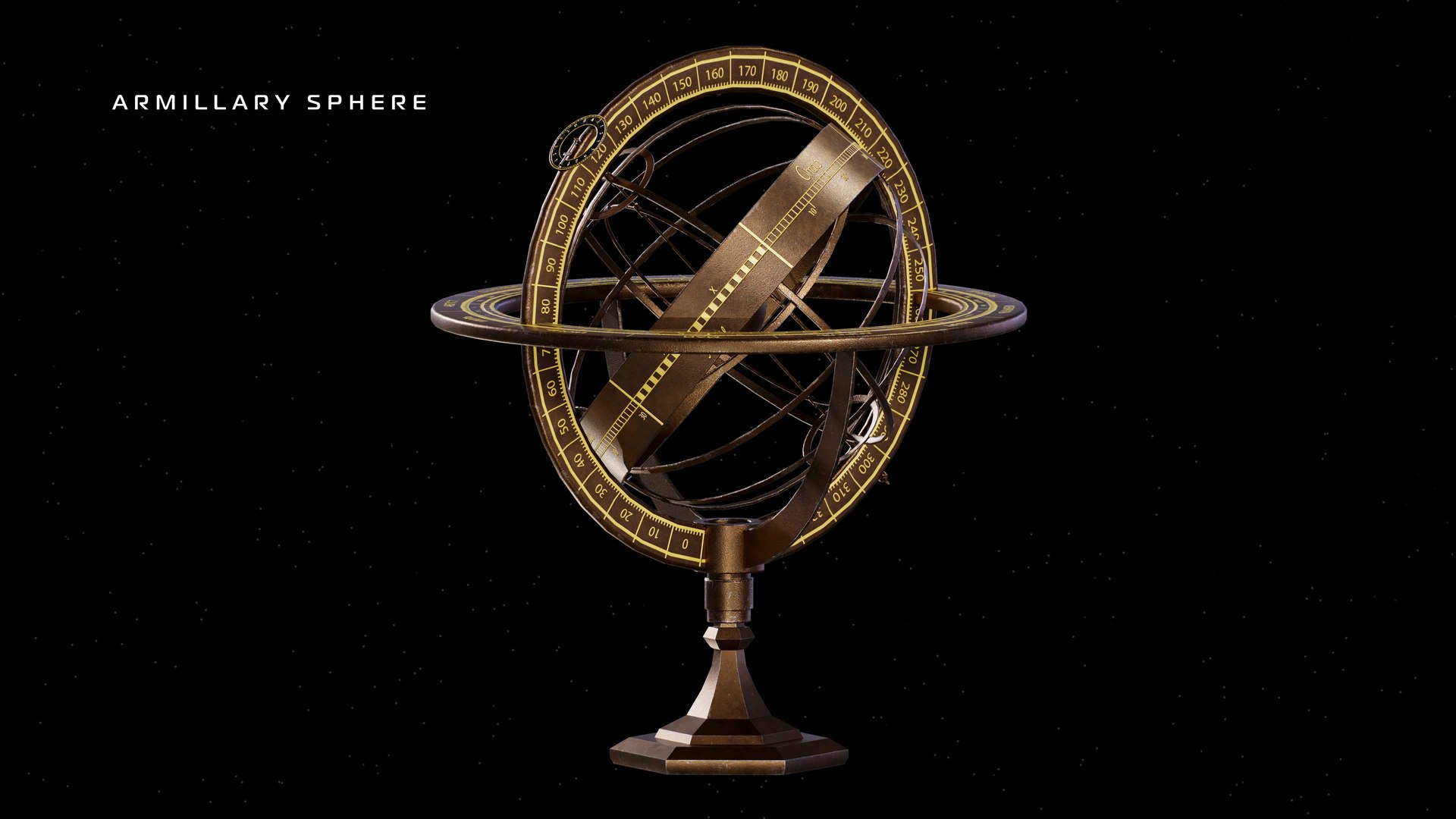 3D Luminous Armillary Sphere - TurboSquid 2042462