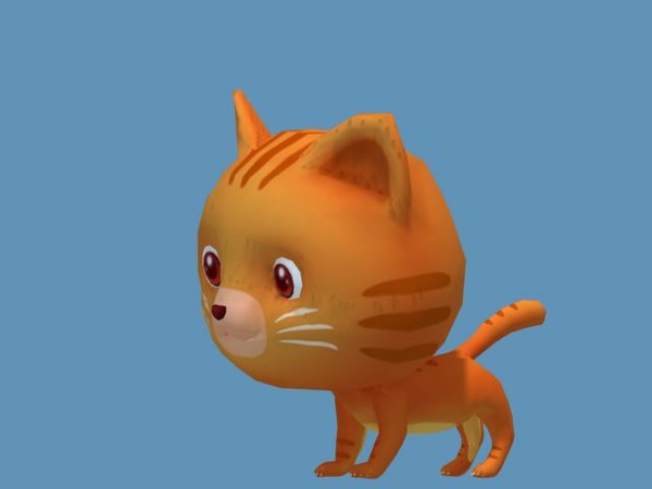 Cat cartoon 3D model - TurboSquid 1218465