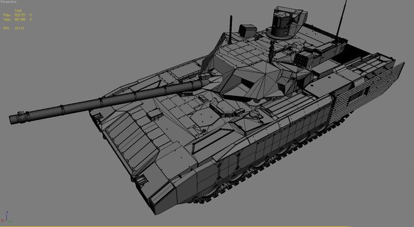 russian tank t-14 armata 3d max