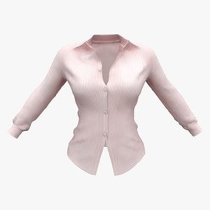 Ladies Long Sleeve Shirt 3D model