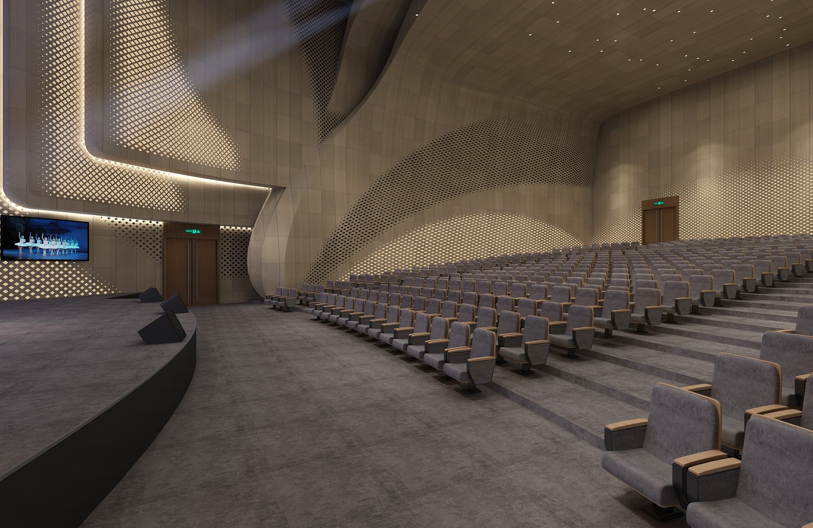 3D Theater Interior 02 - TurboSquid 2240245