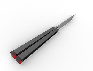 butterfly knife 3d model