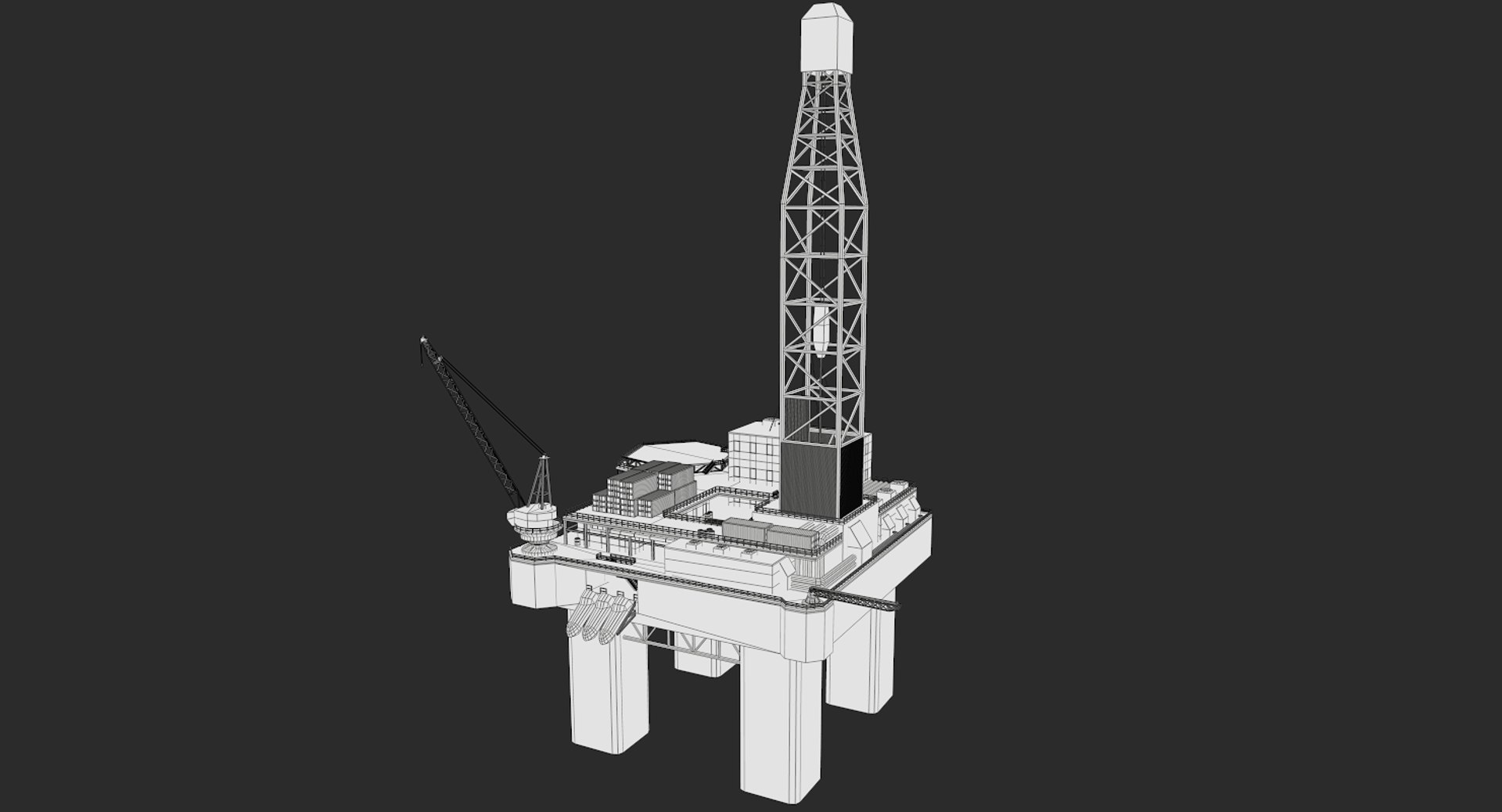 3D oil rig platform - TurboSquid 1357578