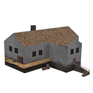 building medieval tavern 3d fbx