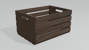 3D Wooden Crate model