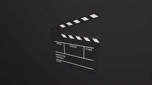 Clapperboard movie clapper board 3D model