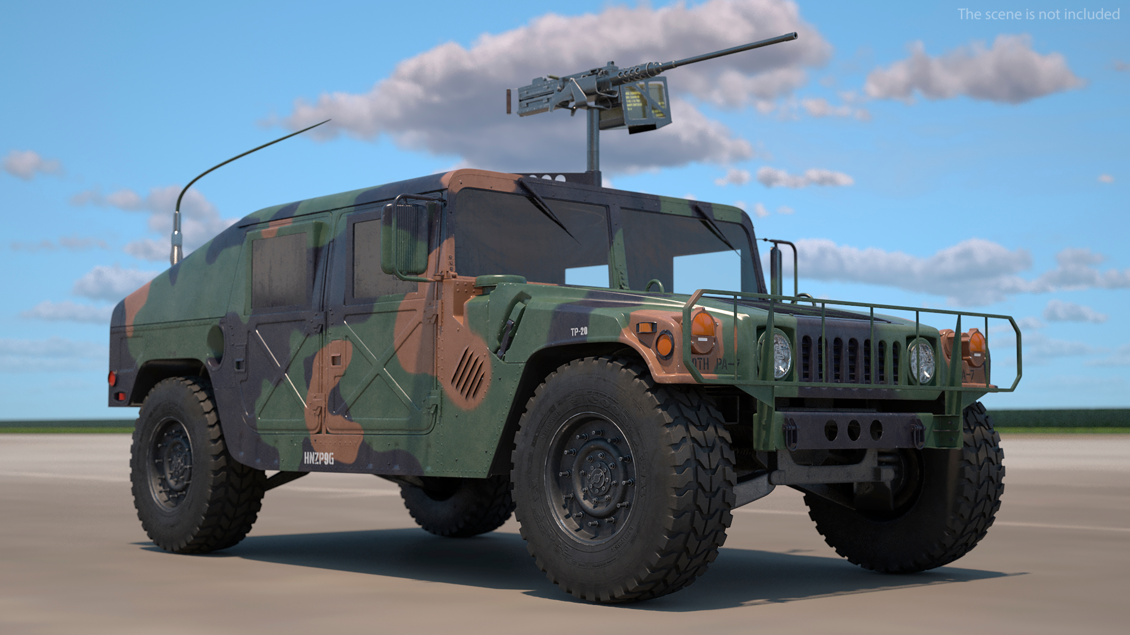 modelo 3d Humvee dentro de un Airbus A400M con aparejo Atlas ...