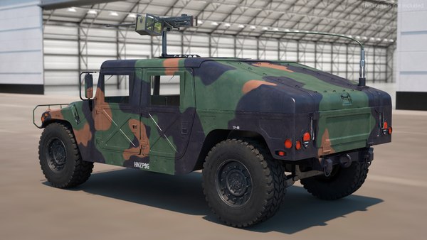 modelo 3d Humvee dentro de un Airbus A400M con aparejo Atlas ...