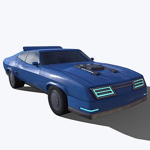 3D Ford Falcon Retro Futuristic model