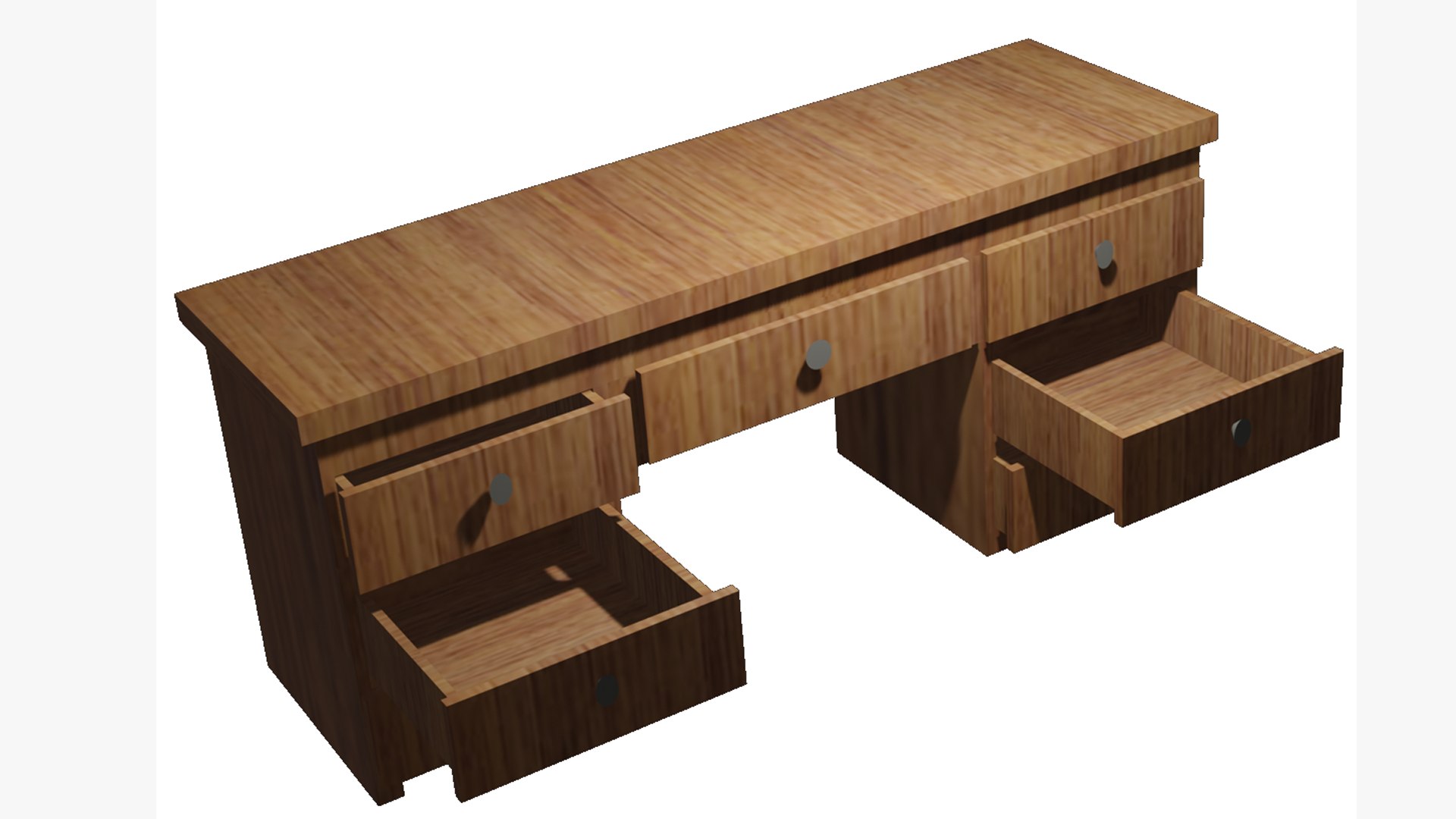 Desk With Drawers 3D - TurboSquid 2170008