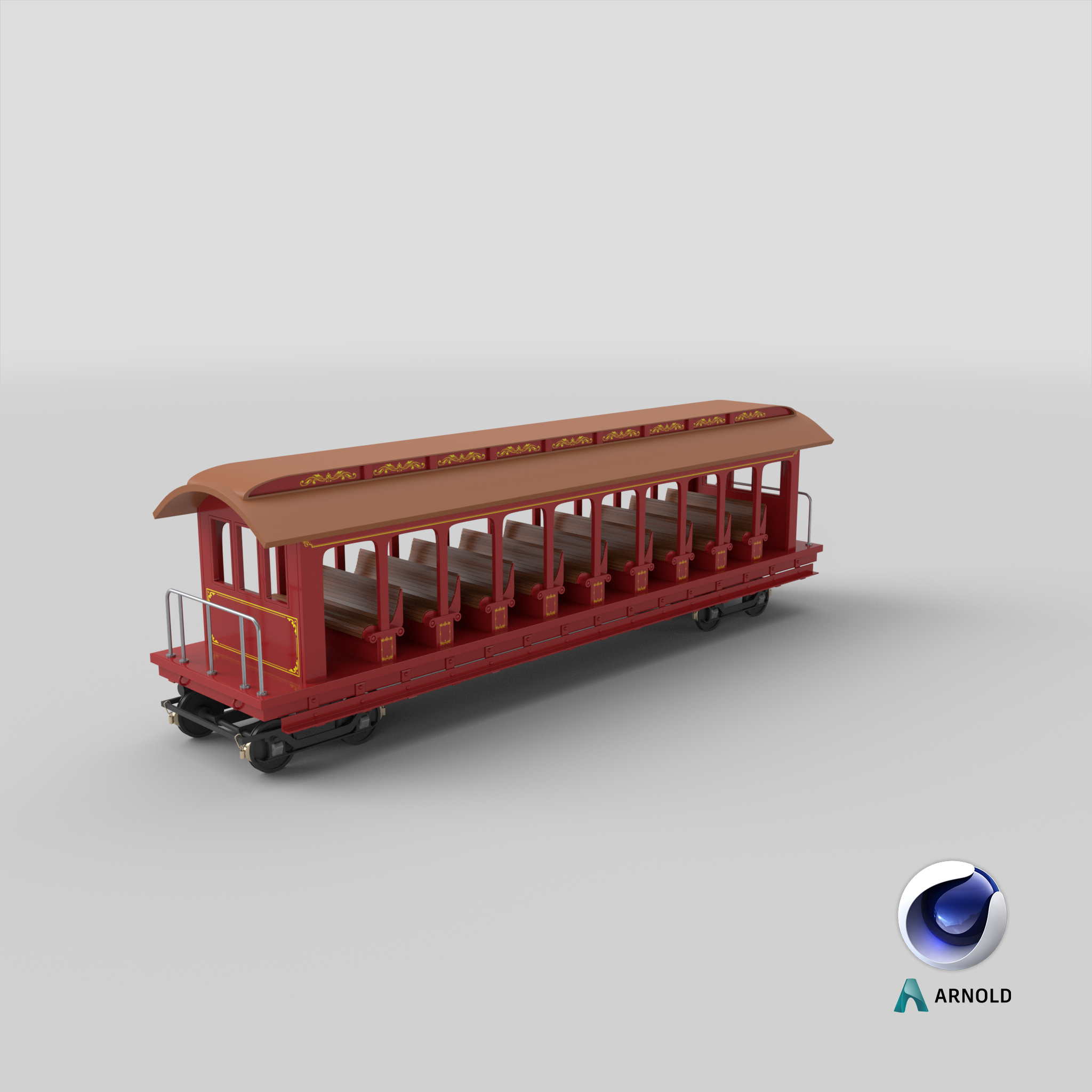 Vagão de trem para parque de diversões Modelo 3D - TurboSquid 1752946