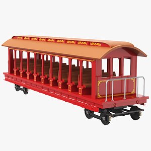 3D model Amusement Park Train Car