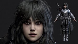 3D Wolf Armor Female Warrior - Unreal Engine 5
